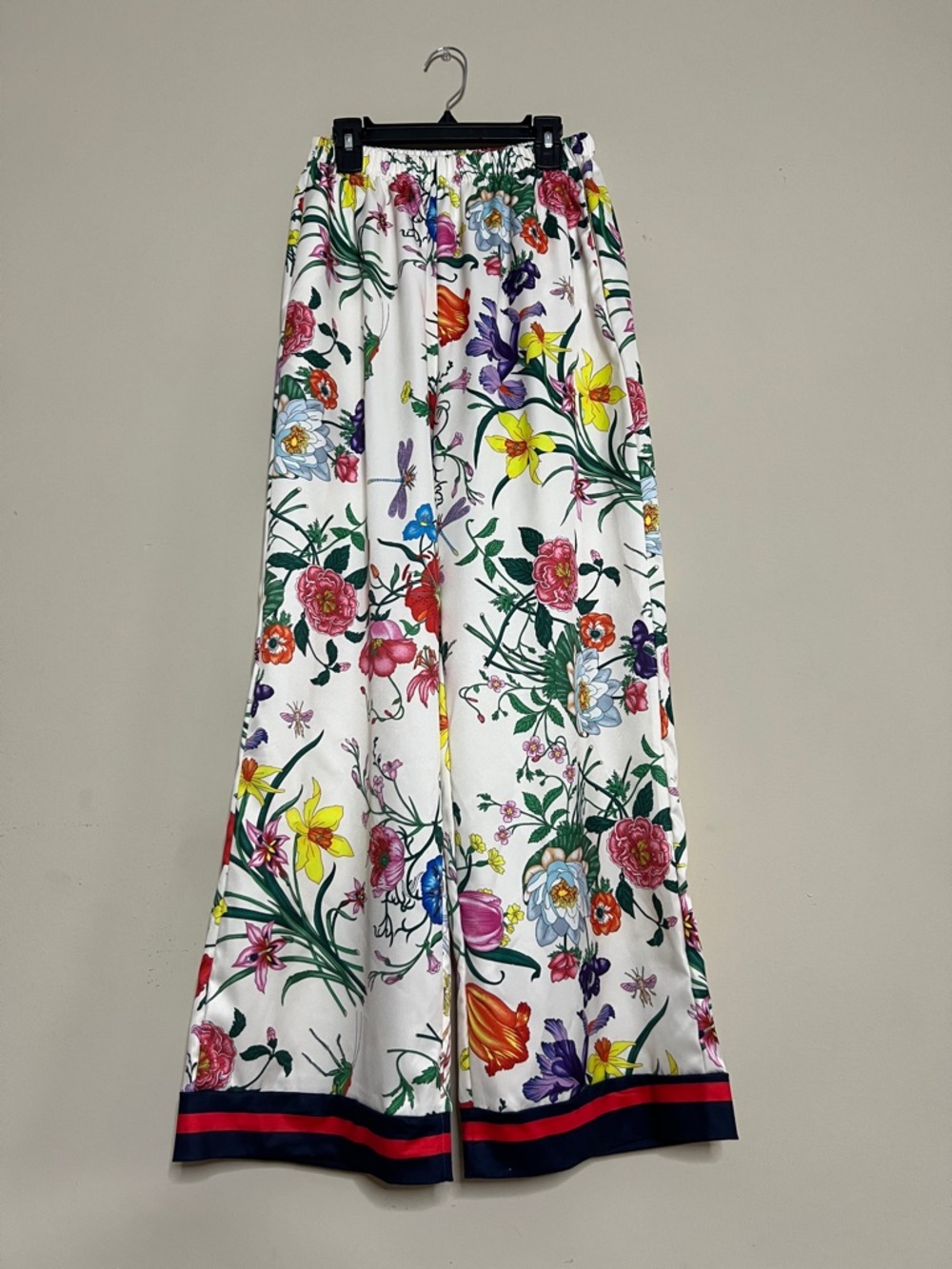 🌸💐🪴🌻Floral Wide-Leg Palazzo Pants in Ivory - Picture 6 of 9